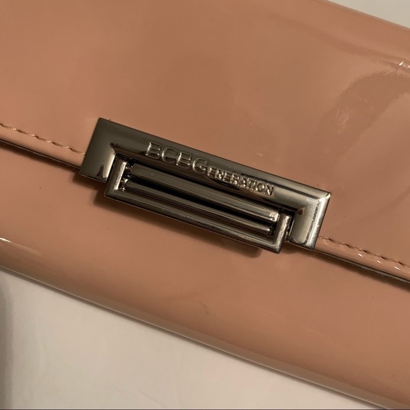 BCBGeneration clutch ballet pink patent leather crossbody with silver latch - Picture 2 of 13